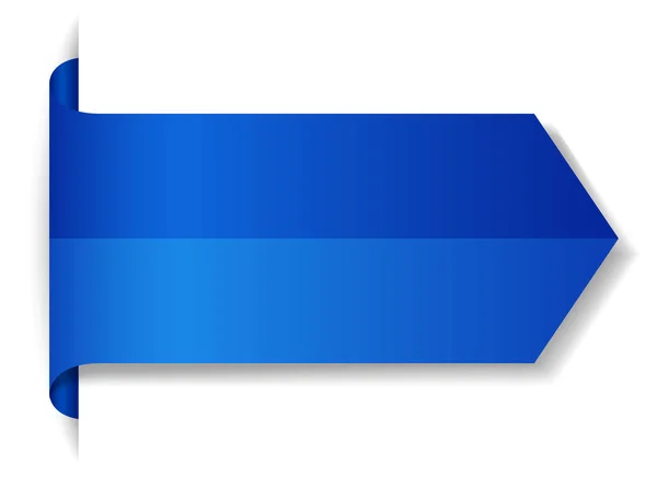 Blue Baner Design White Background Illustration — Stock Vector