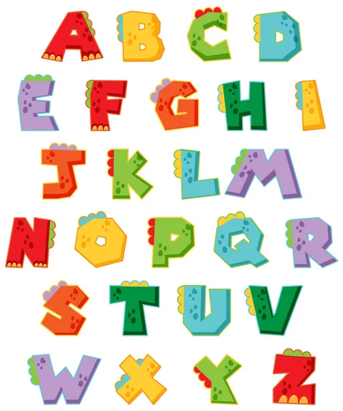 Font Design English Alphabets Illustration — Stock Vector
