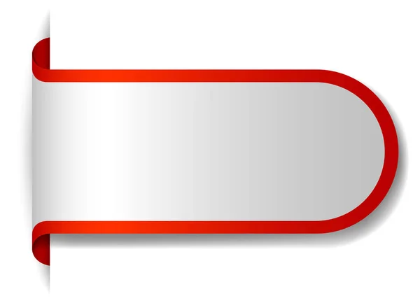 Rotes Banner Design Auf Weißem Hintergrund — Stockvektor