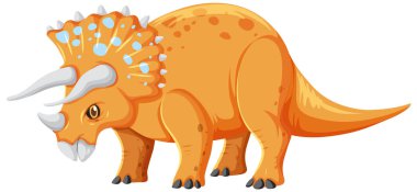 Beyaz arkaplan resimlerinde Triceratops dinozoru