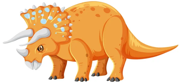 Triceratops Dinoszaurusz Fehér Háttér Illusztráció — Stock Vector
