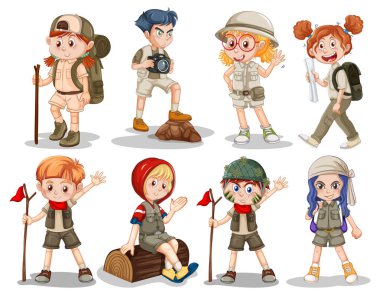 Beyaz zeminde duran tatlı kız.