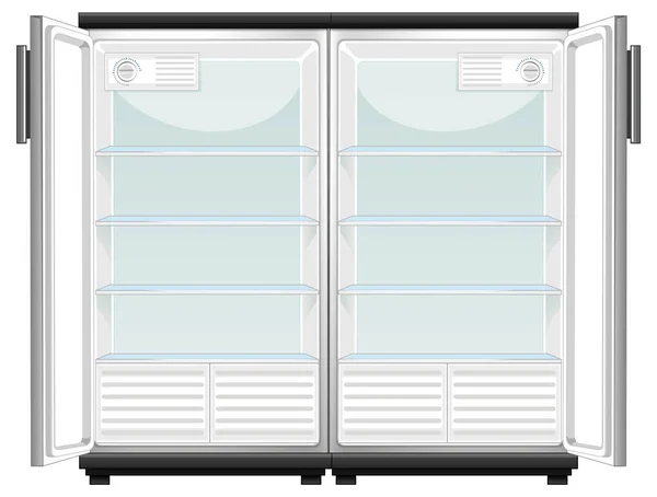 Refrigerador Con Ilustración Puerta Abierta — Archivo Imágenes Vectoriales