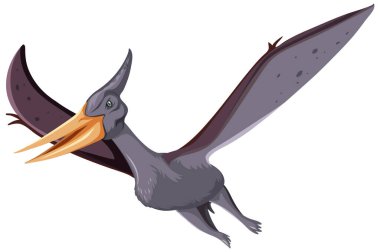 Beyaz arkaplan resimlerinde bir dinozor pteranodonu