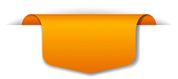 Orange Banner Design Auf Weißem Hintergrund Illustration — Stockvektor