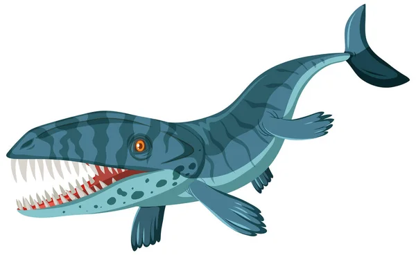 Dinosaurie Dakosaurus Vit Bakgrund Illustration — Stock vektor