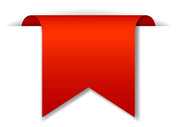 白い背景のイラストの赤いバナーデザイン — ストックベクタ