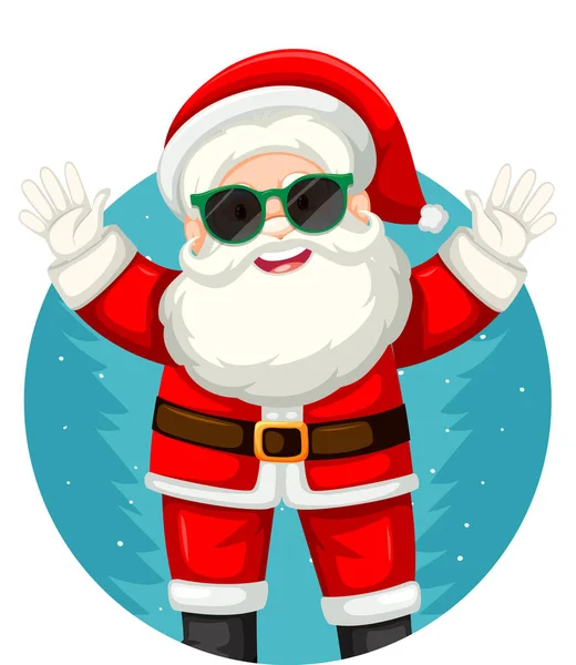 Thème Noël Avec Illustration Santa — Image vectorielle