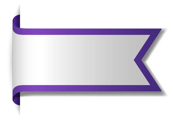 Diseño Banner Violeta Sobre Fondo Blanco Ilustración — Vector de stock