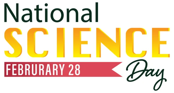 National Science Day Poster Design Illustration — Stock Vector