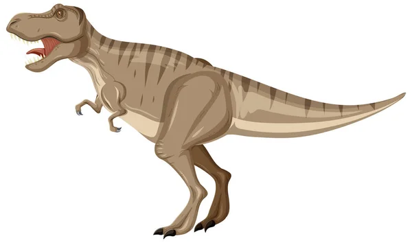 Tyrannosaurus Rex Dinosaurie Vit Bakgrund Illustration — Stock vektor