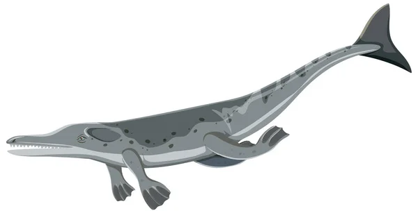 Dinosauří Metriorhynchus Bílém Pozadí Ilustrace — Stockový vektor