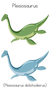 Plesiosaurus 'un iki rengi var.