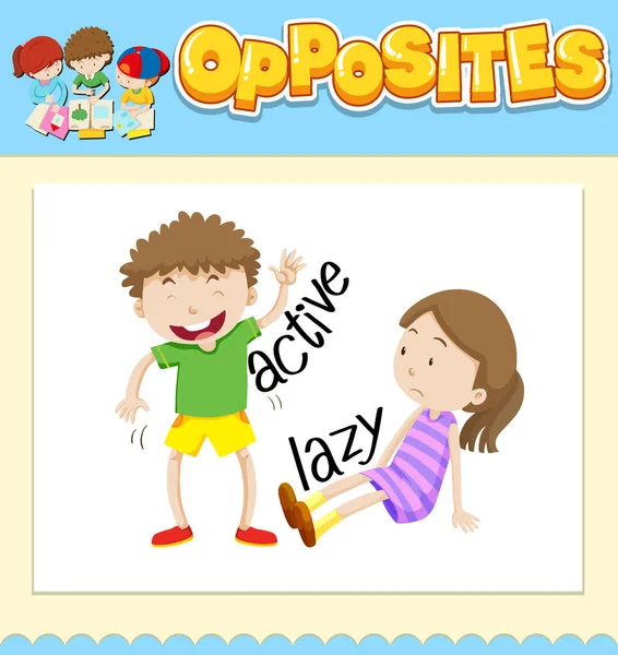 Sözler için aktif ve tembel illüstrasyon karşısında