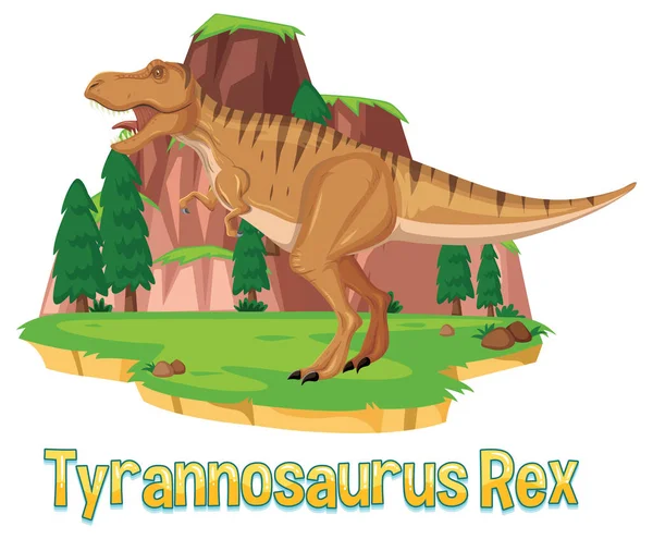 Jogador De Dinossauros Furioso T Rex Que Joga Ilustração do Vetor