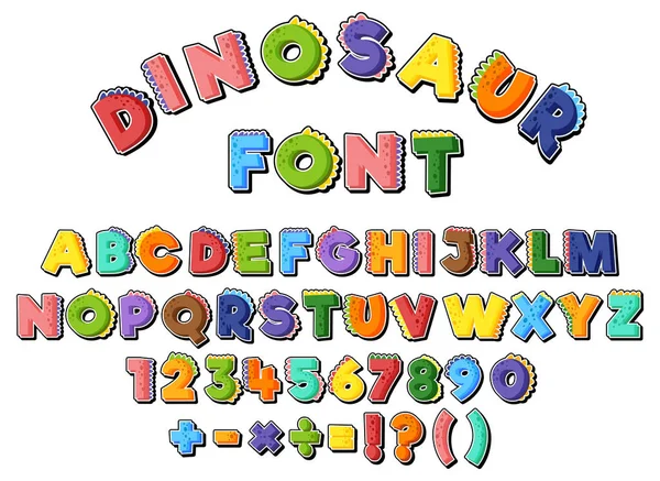 Lettertype Ontwerp Voor Engelse Alfabet Cijfers Illustratie — Stockvector