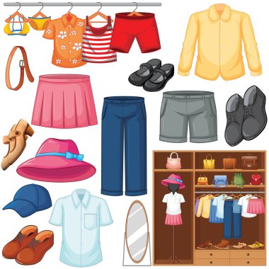 Beyaz arkaplan resimlerinde farklı bir kumaş seti