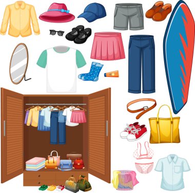 Beyaz arkaplan resimlerinde farklı bir kumaş seti