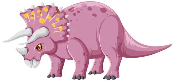 Triceratops Dinosaurio Sobre Fondo Blanco Ilustración — Vector de stock