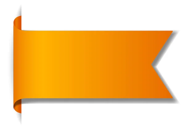 Disegno Banner Arancione Sfondo Bianco Illustrazione — Vettoriale Stock