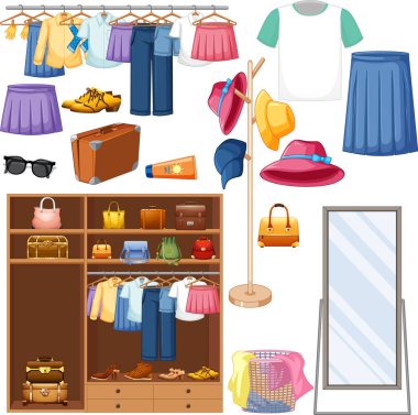 Beyaz arkaplan resimlerinde farklı bir kumaş seti