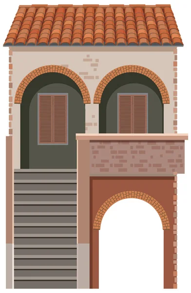 Bâtiment Briques Illustration — Image vectorielle