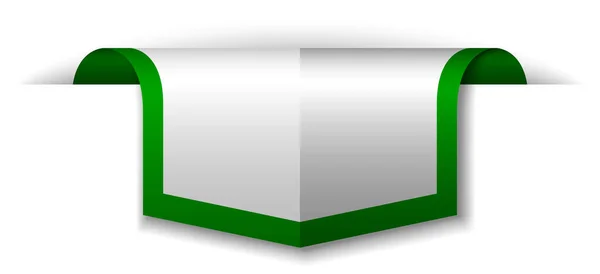 白を基調としたグリーンのバナーデザイン — ストックベクタ
