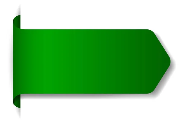 Дизайн Зеленого Баннера Белом Фоне — стоковый вектор