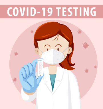 Antijen test kiti çizimi ile Covid-19 testi