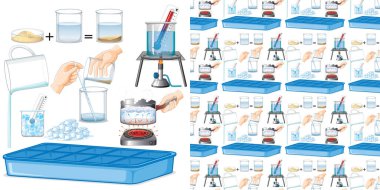 Bilim deneyi illüstrasyonunda kusursuz bir arkaplan