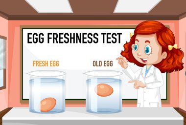 Çocuklar için bilim deneyi konsept çizimi