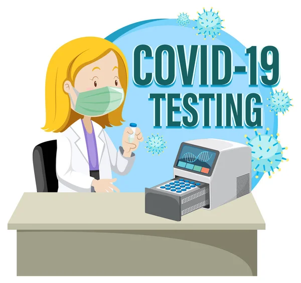 Covid Test Med Antigent Test Kit Illustration — Stock vektor