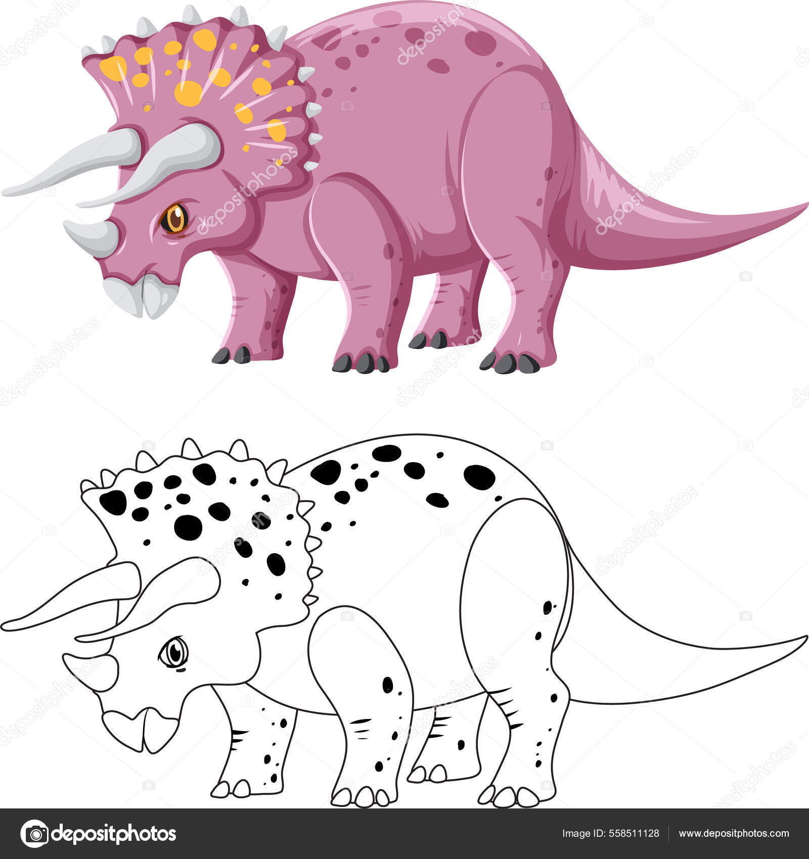 Como desenhar um Triceratops - Guias de desenho fáceis passo a