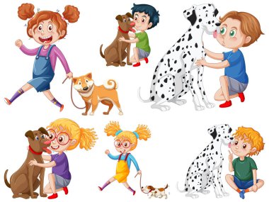 Farklı eylemlerde bulunan bir grup genç.