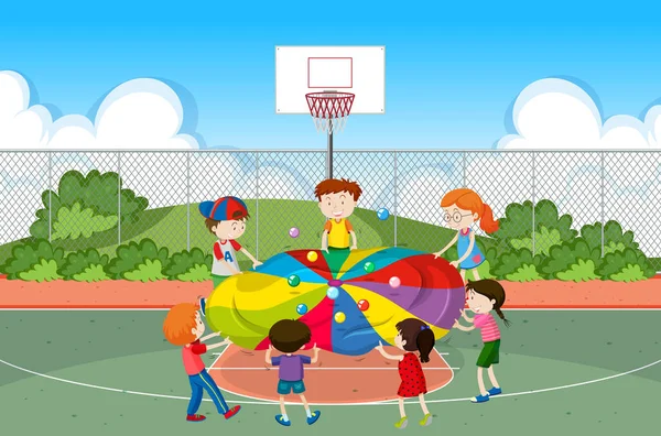 Kids Doing Physical Activity Illustration — Stock Vector