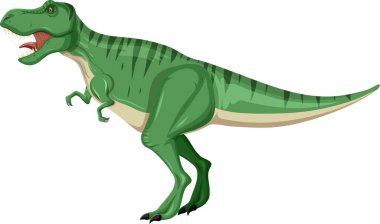 Beyaz arkaplan resimlerinde Tyrannosaurus Rex dinozoru