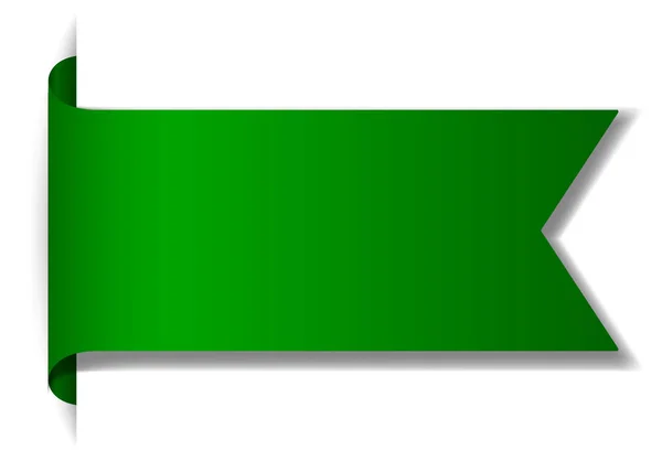 Дизайн Зеленого Баннера Белом Фоне — стоковый вектор