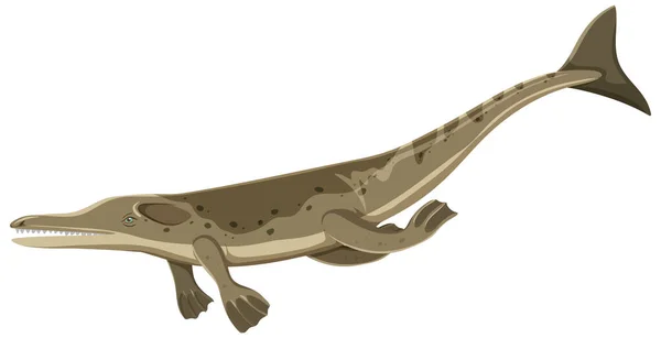 Een Dinosaurus Metriorhynchus Witte Achtergrond Illustratie — Stockvector