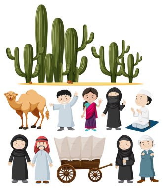 Arap halkı ve kaktüs bitkileri örnekleme