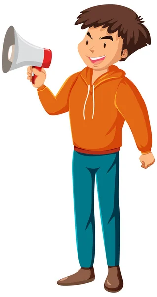 Actieve Man Coach Outfits Cartoon Karakter Illustratie — Stockvector