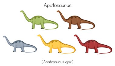 Farklı renklerde Apatosaurus