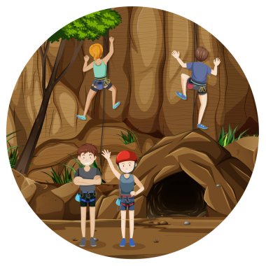 Kaya tırmanışı rozeti izole