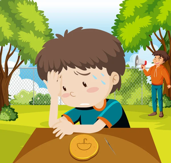 Enfants Jouant Aux Cookies Dalgona Scratch Illustration Parc — Image vectorielle
