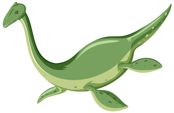 Plesiosauro Dinosauro Sfondo Bianco Illustrazione — Vettoriale Stock