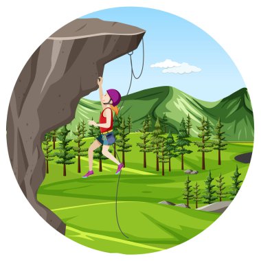 Kaya tırmanışı rozeti izole