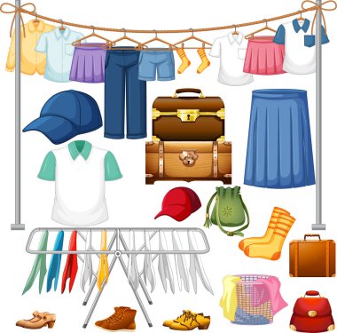 Beyaz arkaplan resimlerinde farklı bir kumaş seti