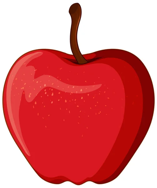 Ein Roter Apfel Auf Weißem Hintergrund — Stockvektor