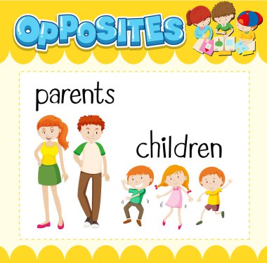 Ebeveynler ve çocuklar için karşıt kelimeler