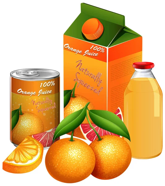 Produtos Laranja Definidos Ilustração Fundo Branco —  Vetores de Stock