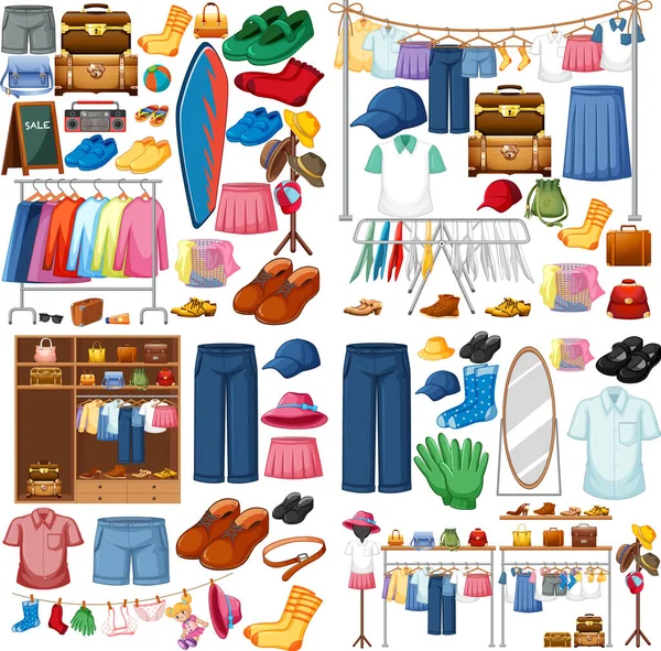 Beyaz arkaplan resimlerinde farklı bir kumaş seti